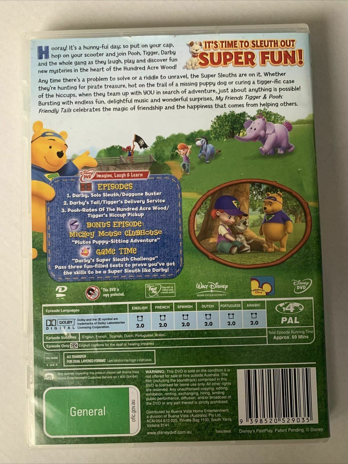 Winne the Pooh - My Friends Tigger & Pooh's Friendly Tails (DVD, 2008) Disney