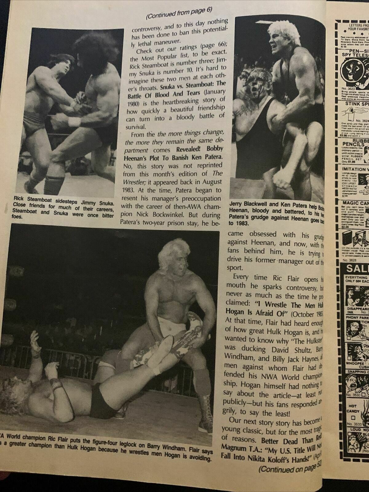 Wrestler Annual Magazine Fall 1987 - Ric Flair, Snuka, Steamboat, Patera, Heenan