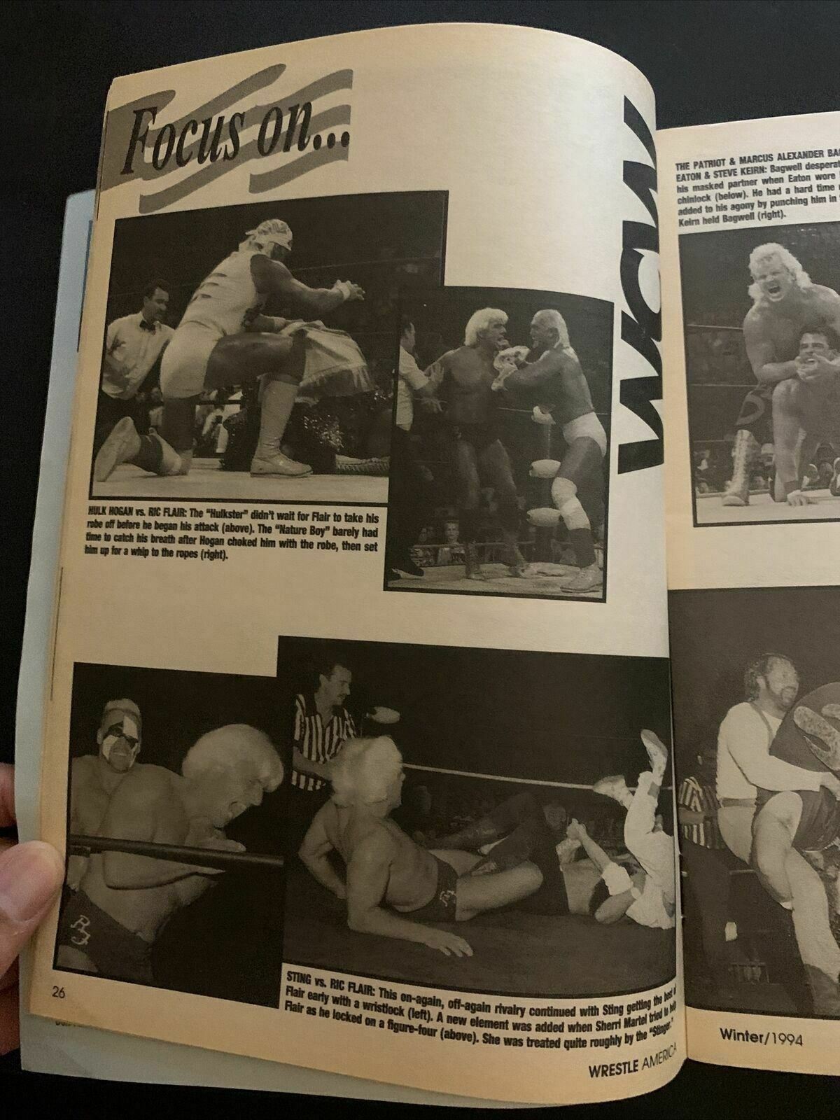Wrestle America Magazine Winter 1994 - Curt Henning, Ric Flair, Sabu