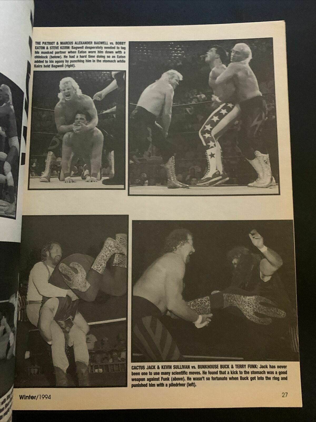 Wrestle America Magazine Winter 1994 - Curt Henning, Ric Flair, Sabu