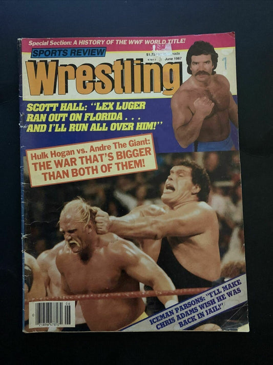 Sports Review Wrestling Magazine June 1987 - Hulk Hogan vs Andre The Giant