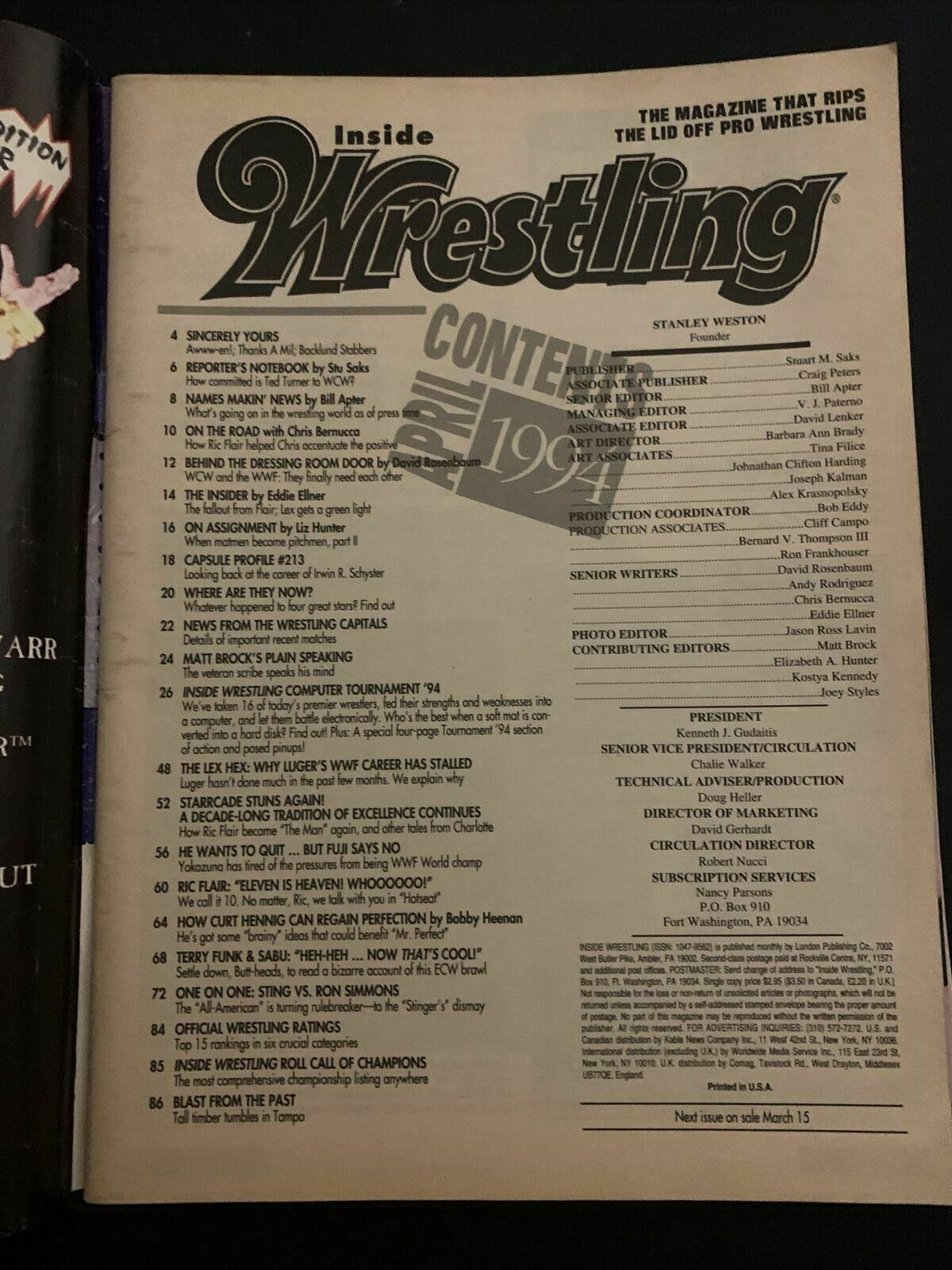 Inside Wrestling Magazine April 1994 - Special Edition