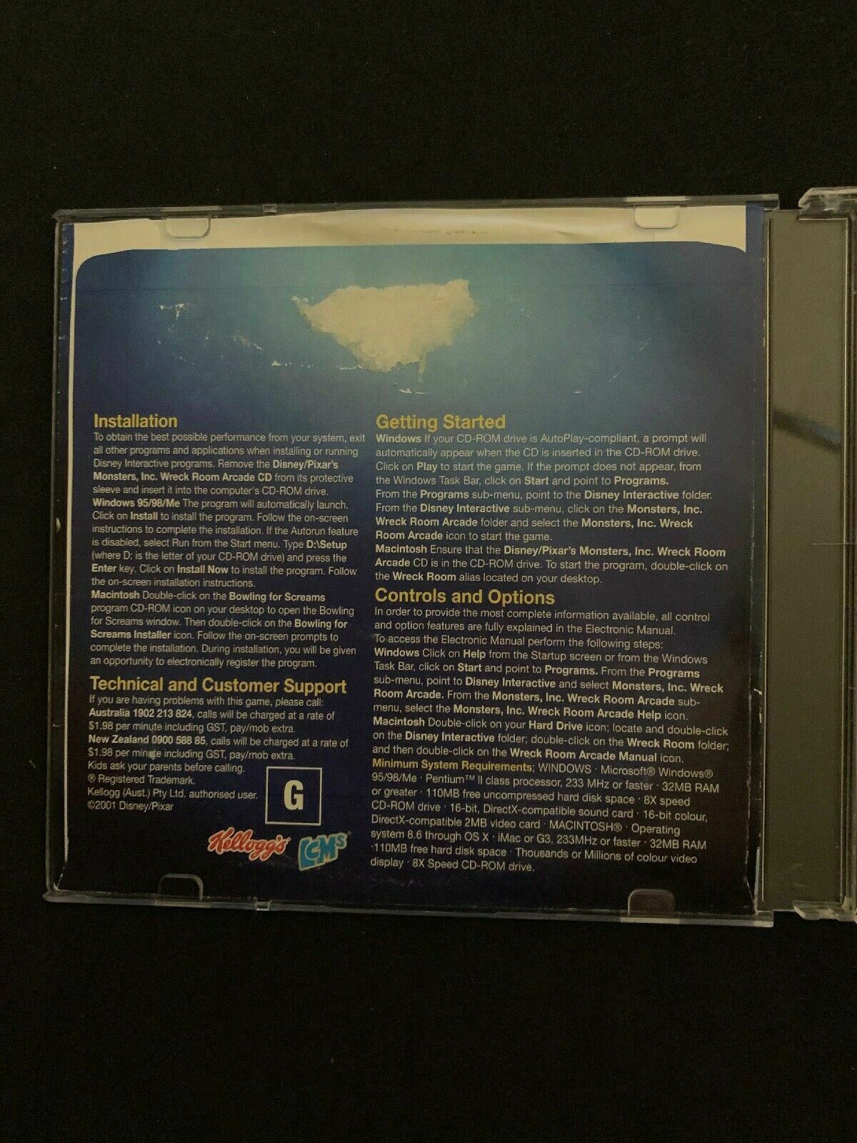 Disney Pixar Monsters, Inc - Bowling For Screams CD 2001 Kellogg's Rare Game