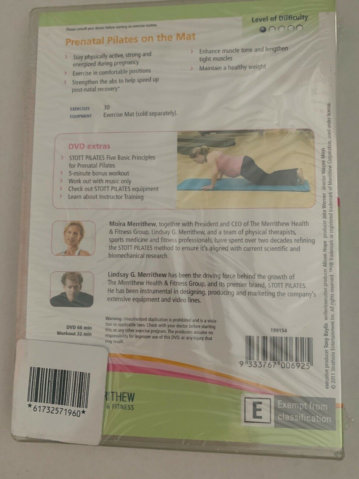 *New Sealed* Stott Pilates - Pre-Natal Pilates On The Mat (DVD, 2011) Pregnancy