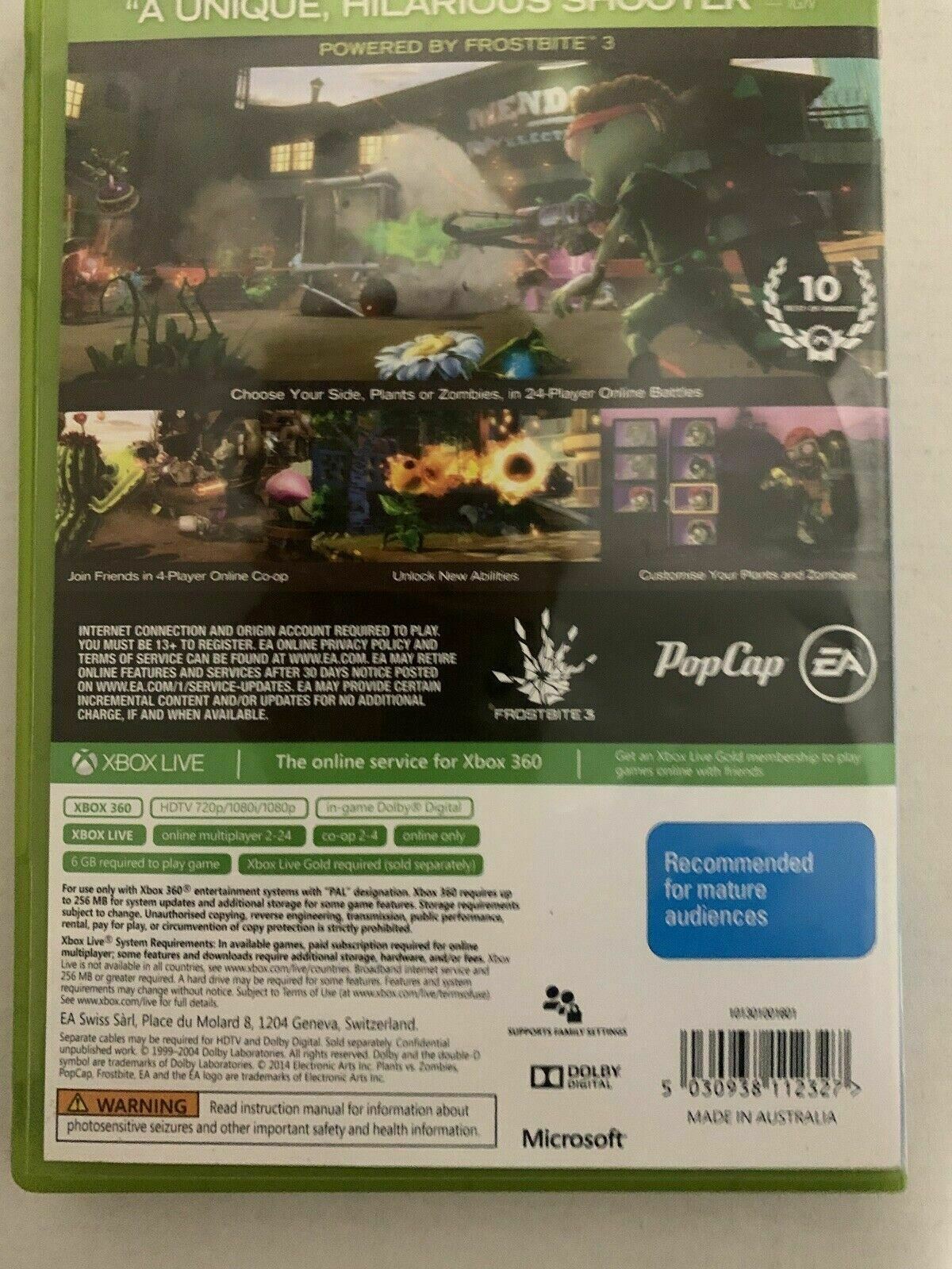 Plants Vs Zombies Garden Warfare for XBOX 360 PAL