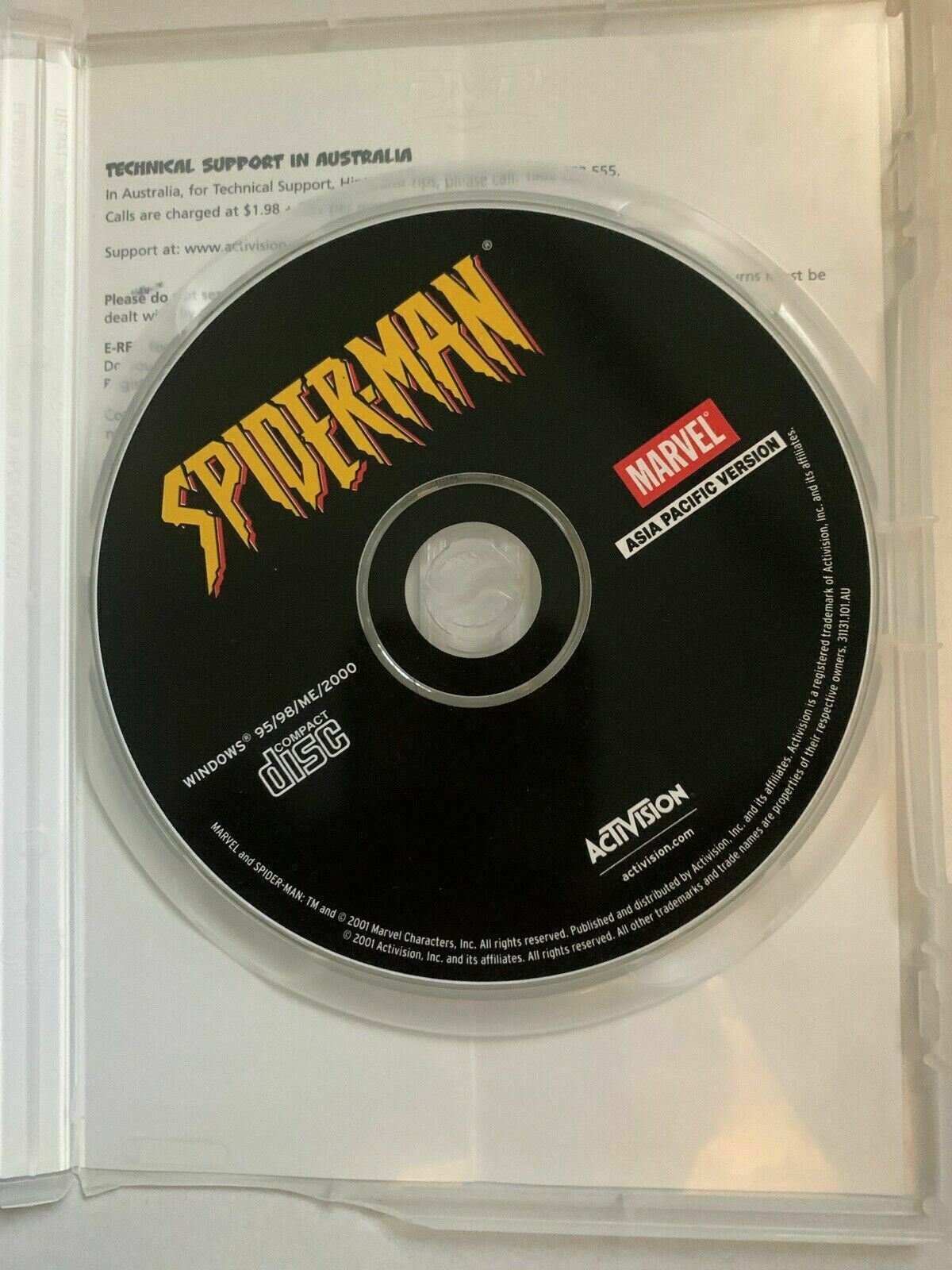 Spider-Man: PC CD ROM Activision 2001 - Action Adventure Game