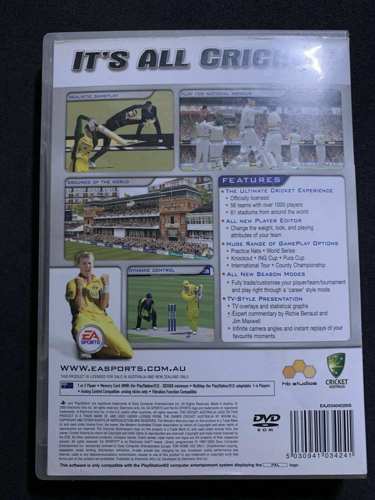 EA Cricket 2004 PS2 Playstation 2 PAL with Manual