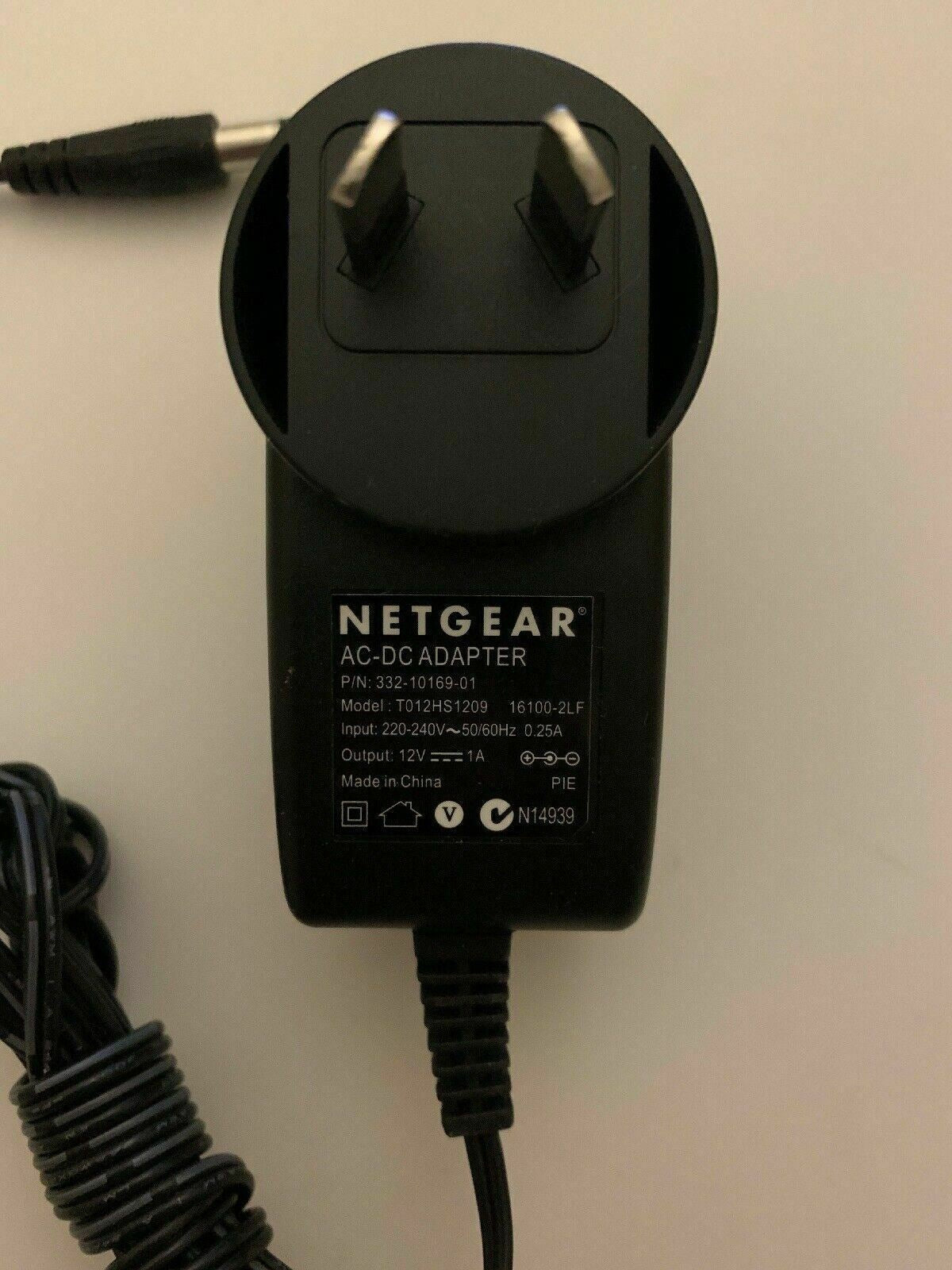 Genuine Netgear T012HS1209 AC Adapter 332-10169-01 Power Supply 12V 1A