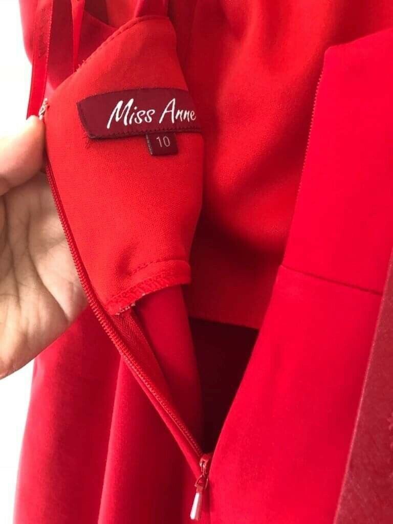 *Brand New* Miss Anne Women's Evening Cocktail Prom Party Gown Red Dress Size 10