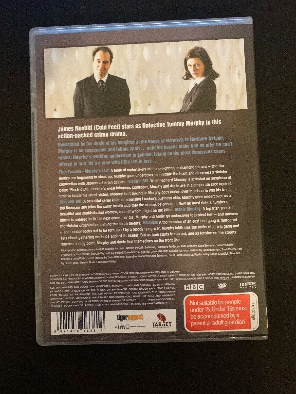 Murphy's Law - Series 1 (DVD, 3-Disc, 2003) James Nesbitt. Region 4