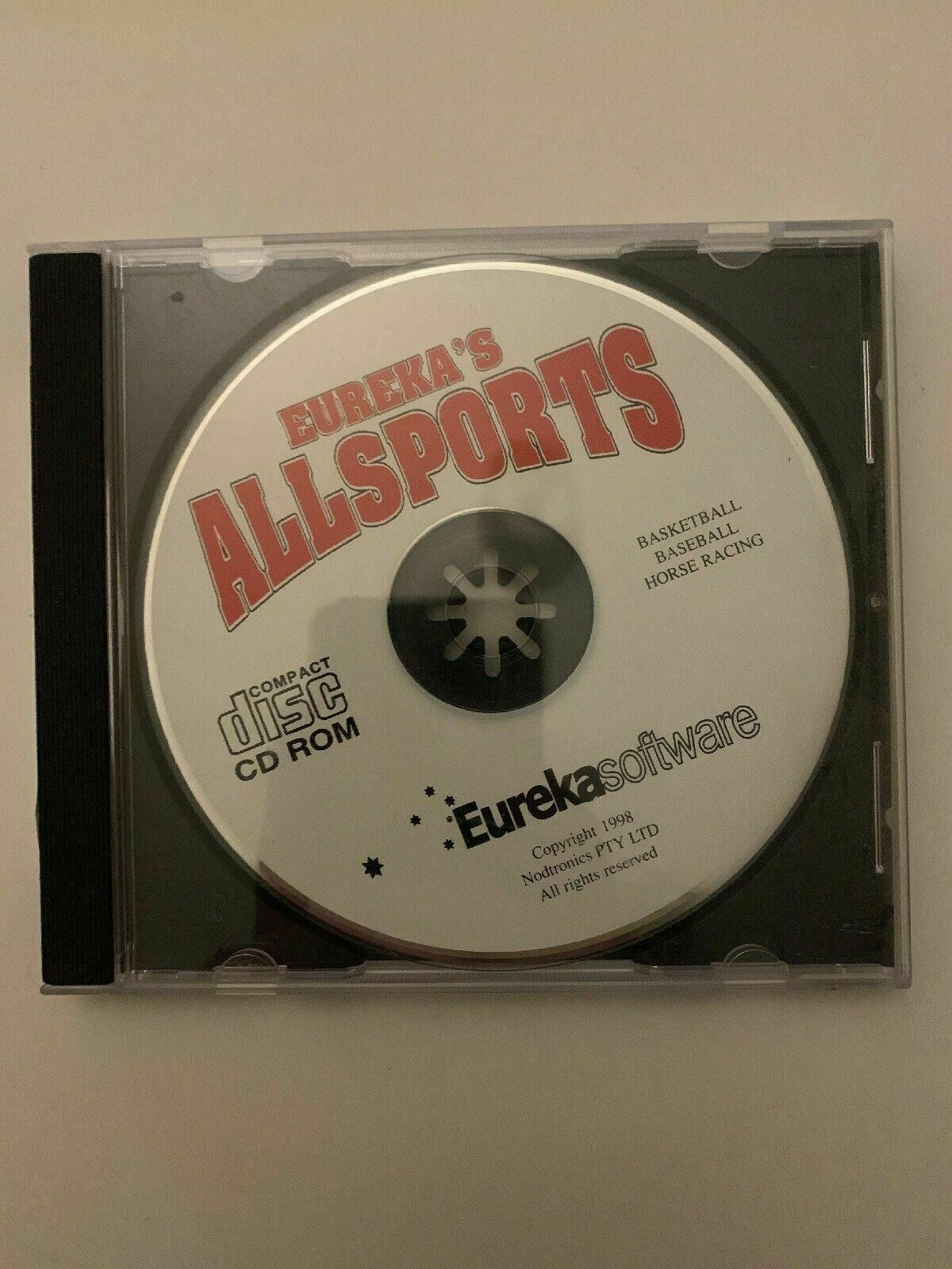 Eureka's All Sports (PC, 1998) Retro Basketball Baseball Horse Racing Game
