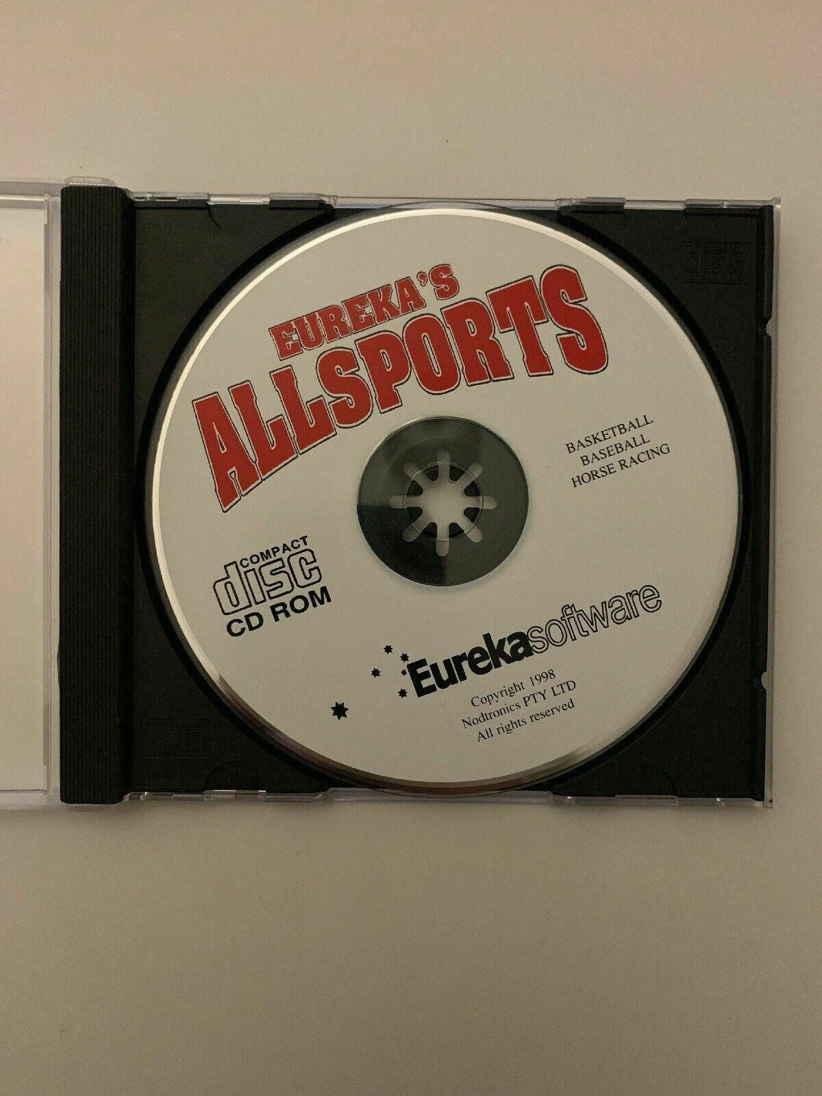 Eureka's All Sports (PC, 1998) Retro Basketball Baseball Horse Racing Game