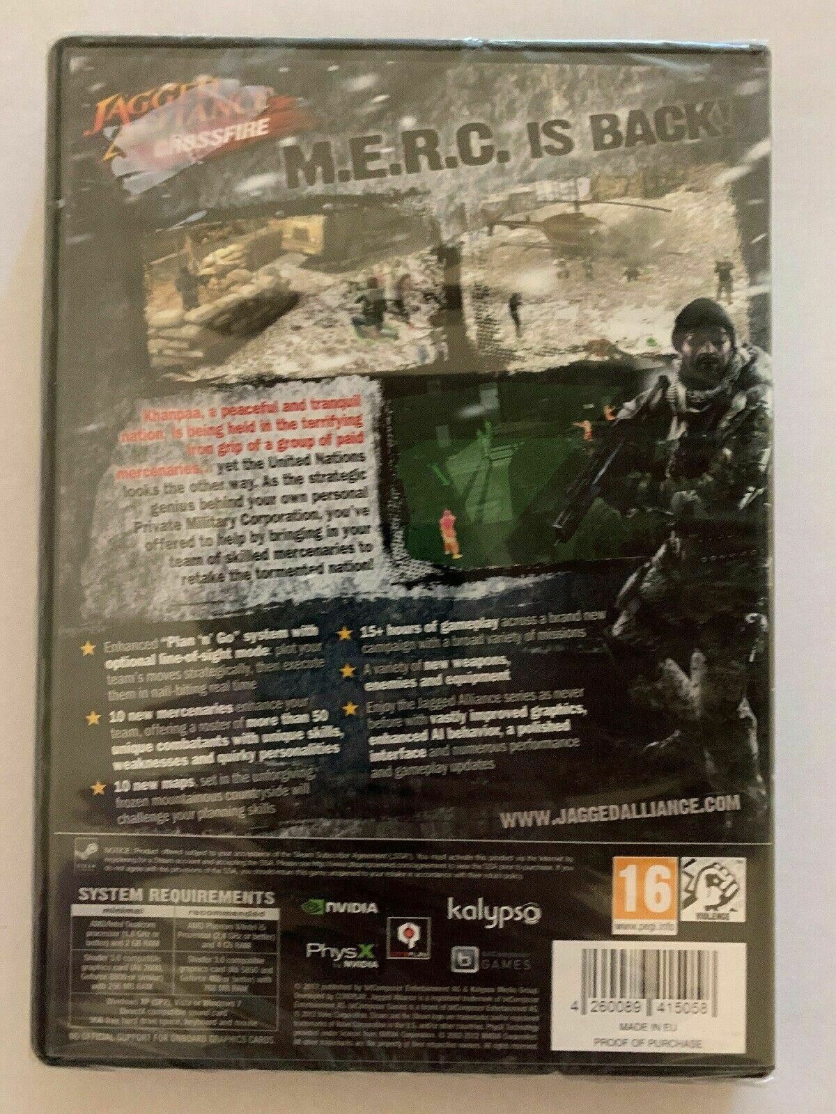 *New Sealed* Jagged Alliance Crossfire (PC, 2012) PC Windows Game