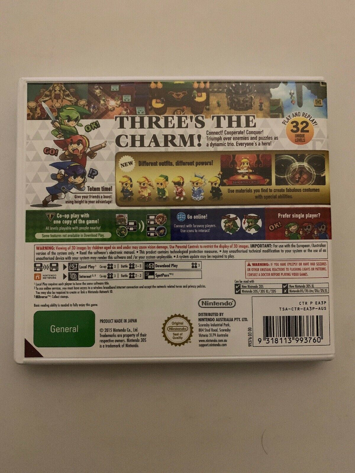 *NEW* The Legend of Zelda: Tri Force Heroes - Nintendo 3DS Game Complete