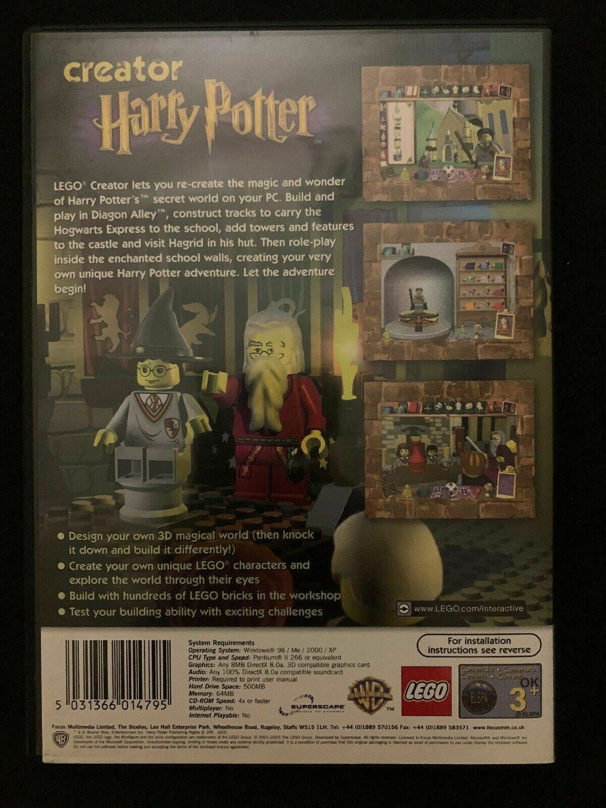 LEGO Creator Harry Potter - PC CD-ROM Windows Game - RARE PC GAME