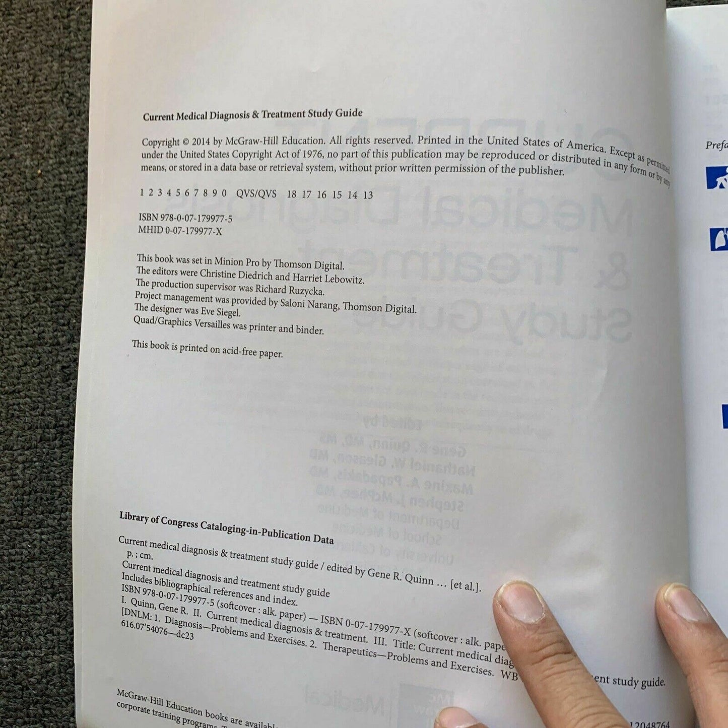 Current Medical Diagnosis and Treatment Study Guide by Gene R. Quinn, Nathaniel