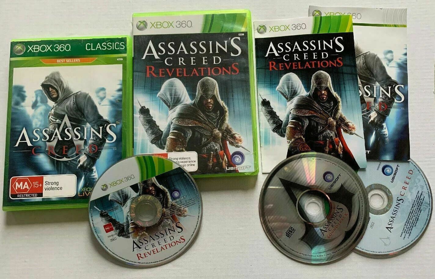 Assassin's Creed: 1 & Revelations + CD Soundtrack - Microsoft Xbox 360 PAL Game