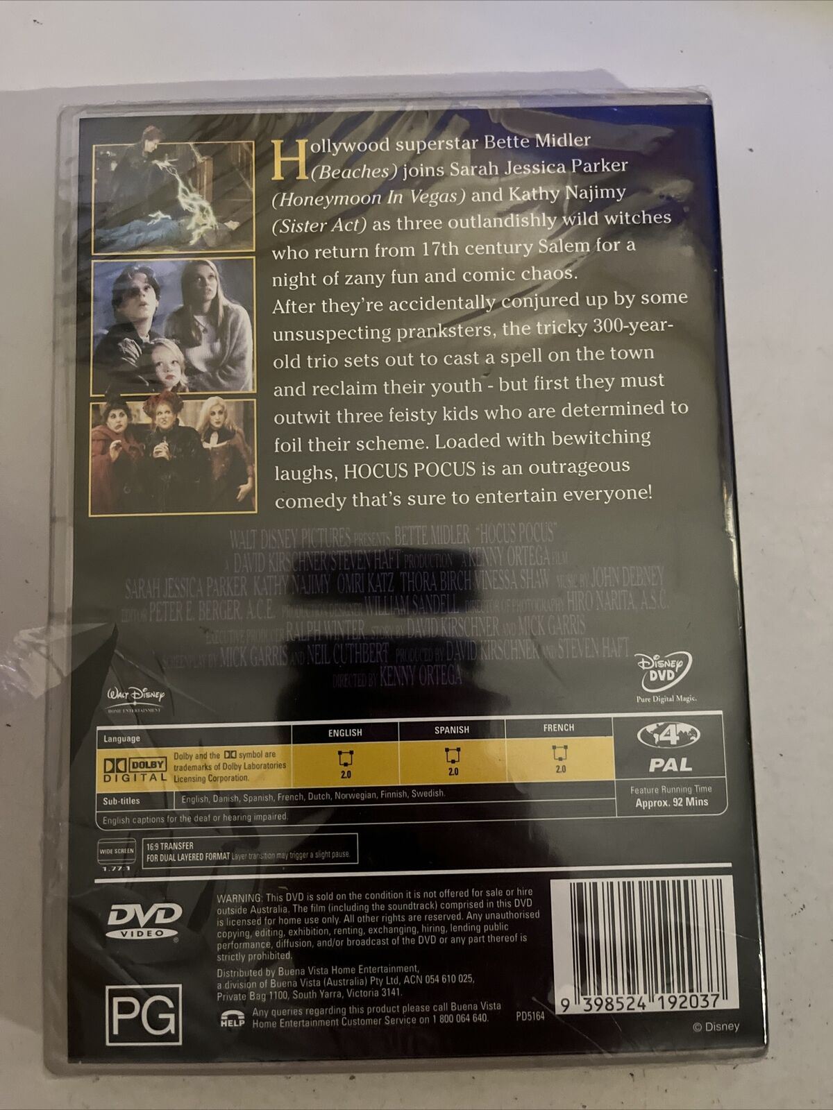*New Sealed* Hocus Pocus (DVD, 1993)