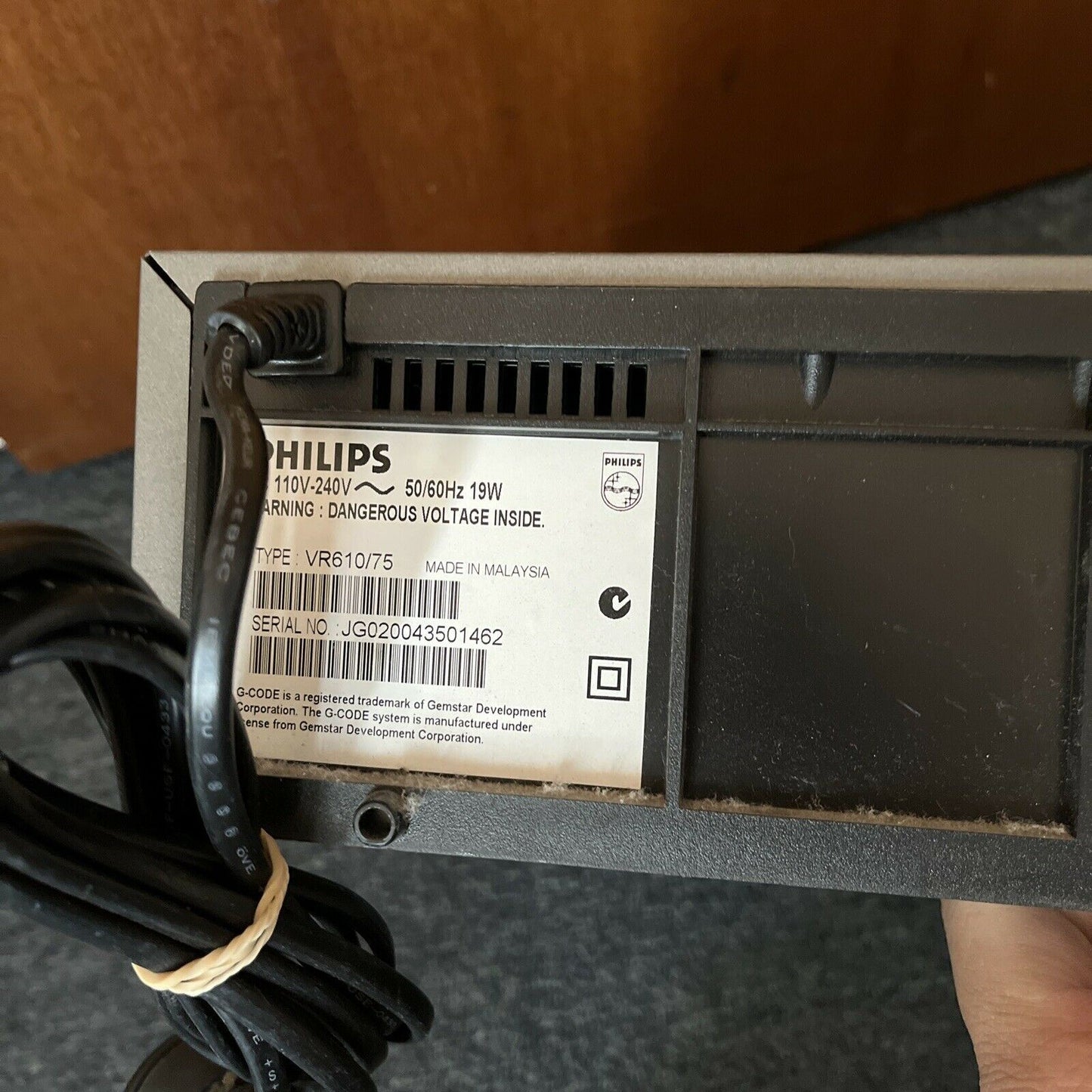 Philips VR 610 6 Head VCR Player *For Parts Or Repair - Stuck VHS