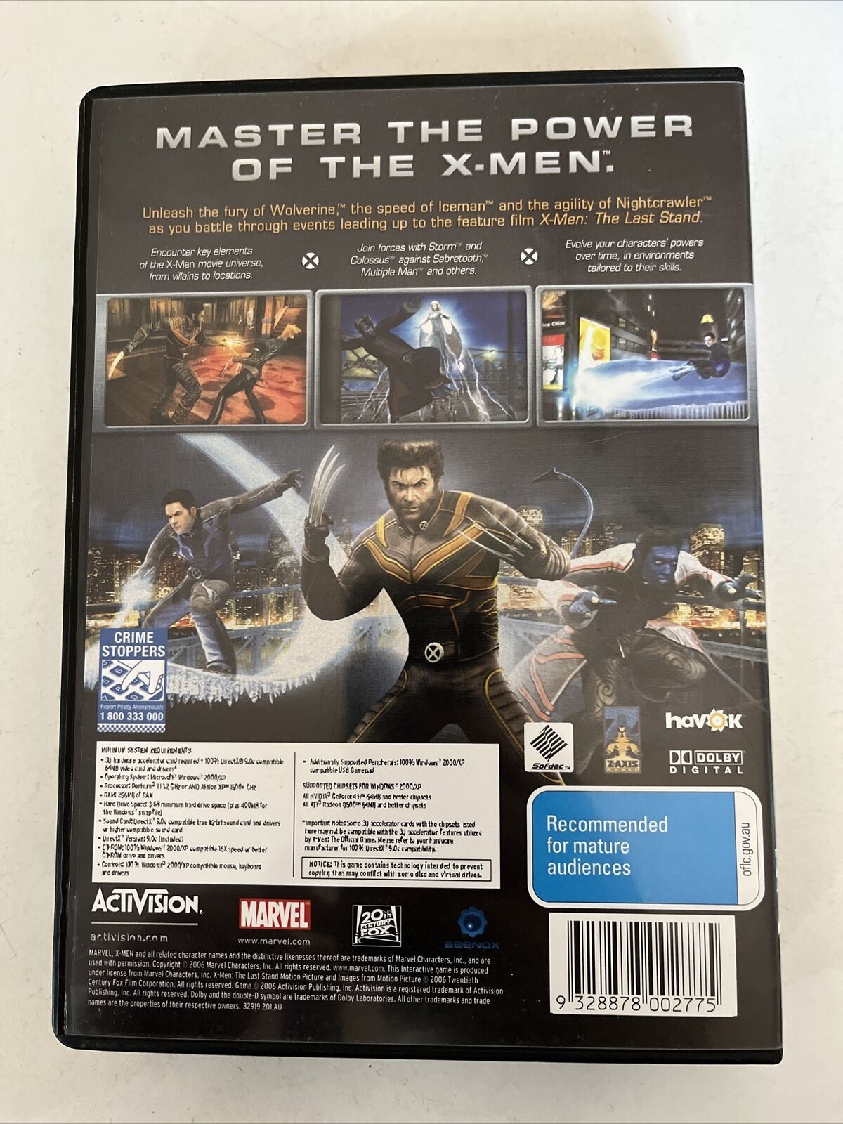 X-Men The Official Game - PC Windows CD-ROM 4-Disc Set Game