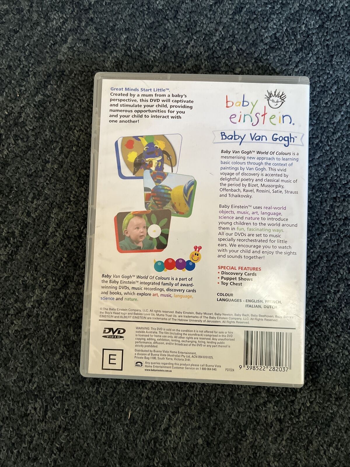 3x DVD Lot : Baby Van Gogh - World of Colours, Numbers, Music (DVD, 2004)