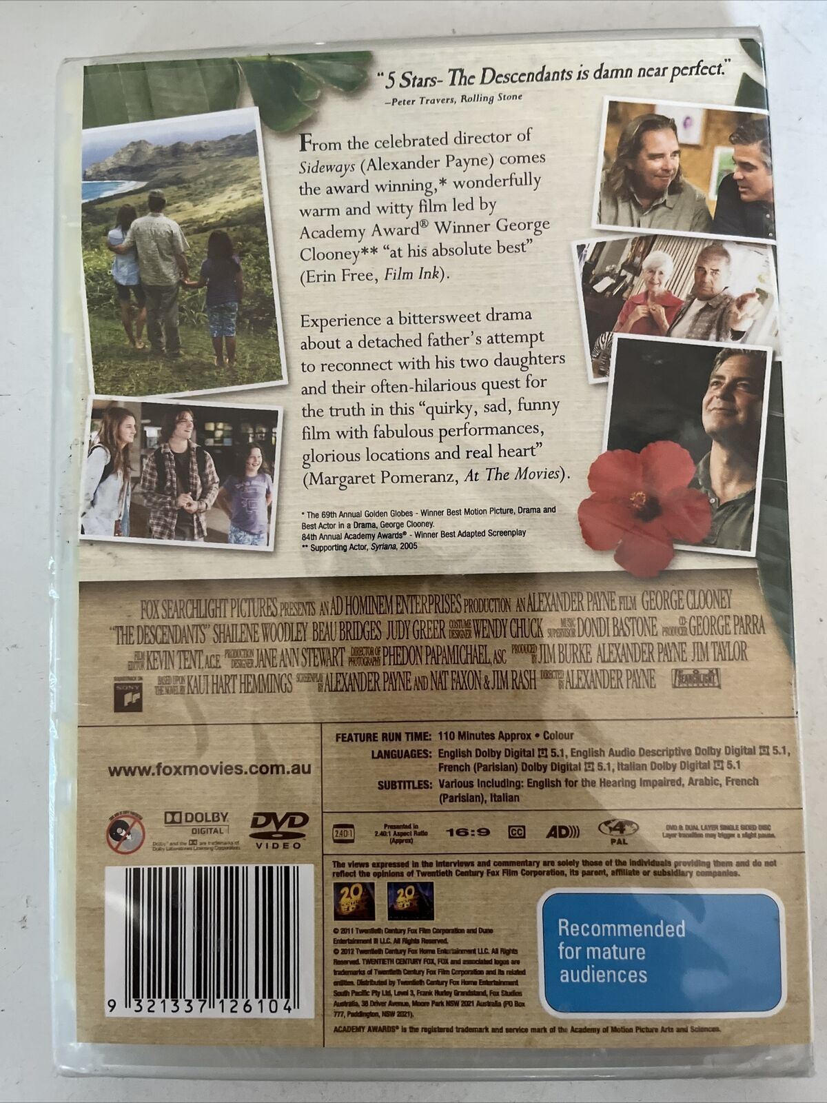 *New Sealed* The Descendants (DVD, 2011) George Clooney. Comedy Film Region 4