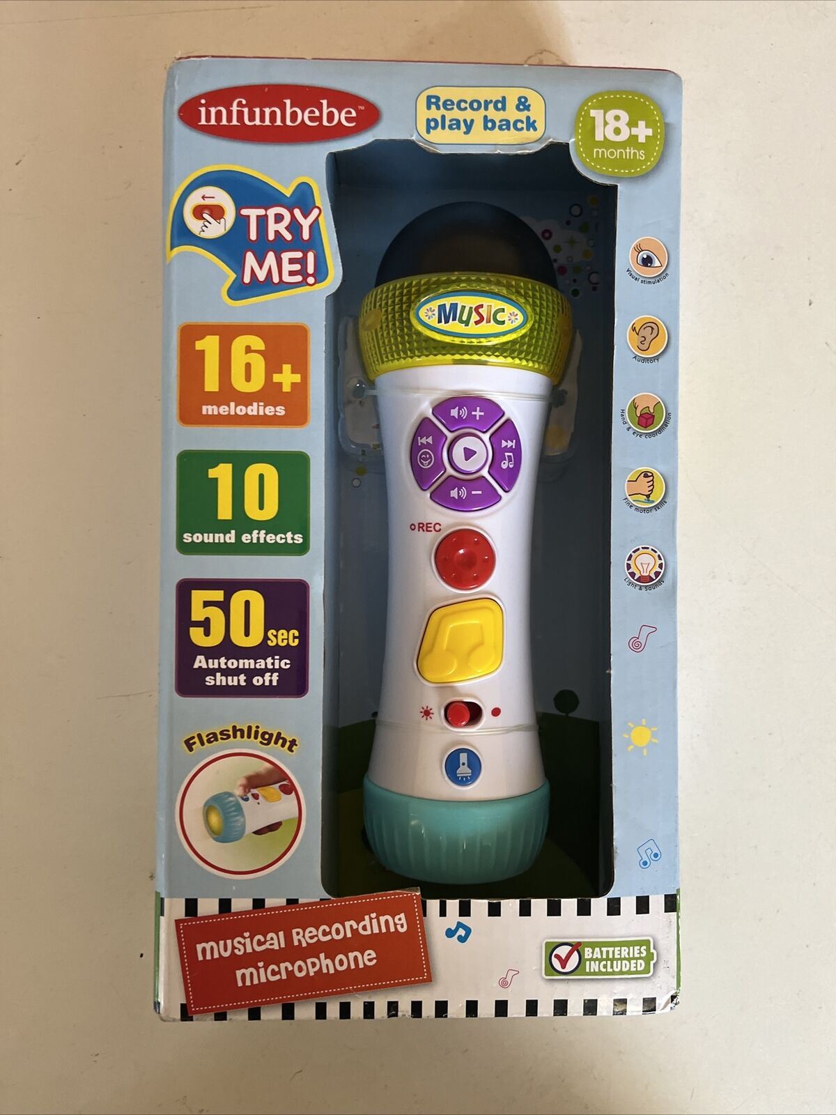 Infunbebe Musical Recording Microphone / Suitable for Ages 1.5+ Years
