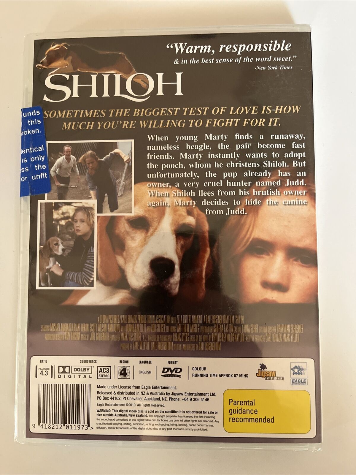 *New Sealed* Shiloh (DVD, 1996) Michael Moriarty, Scott Wilson. Region 4