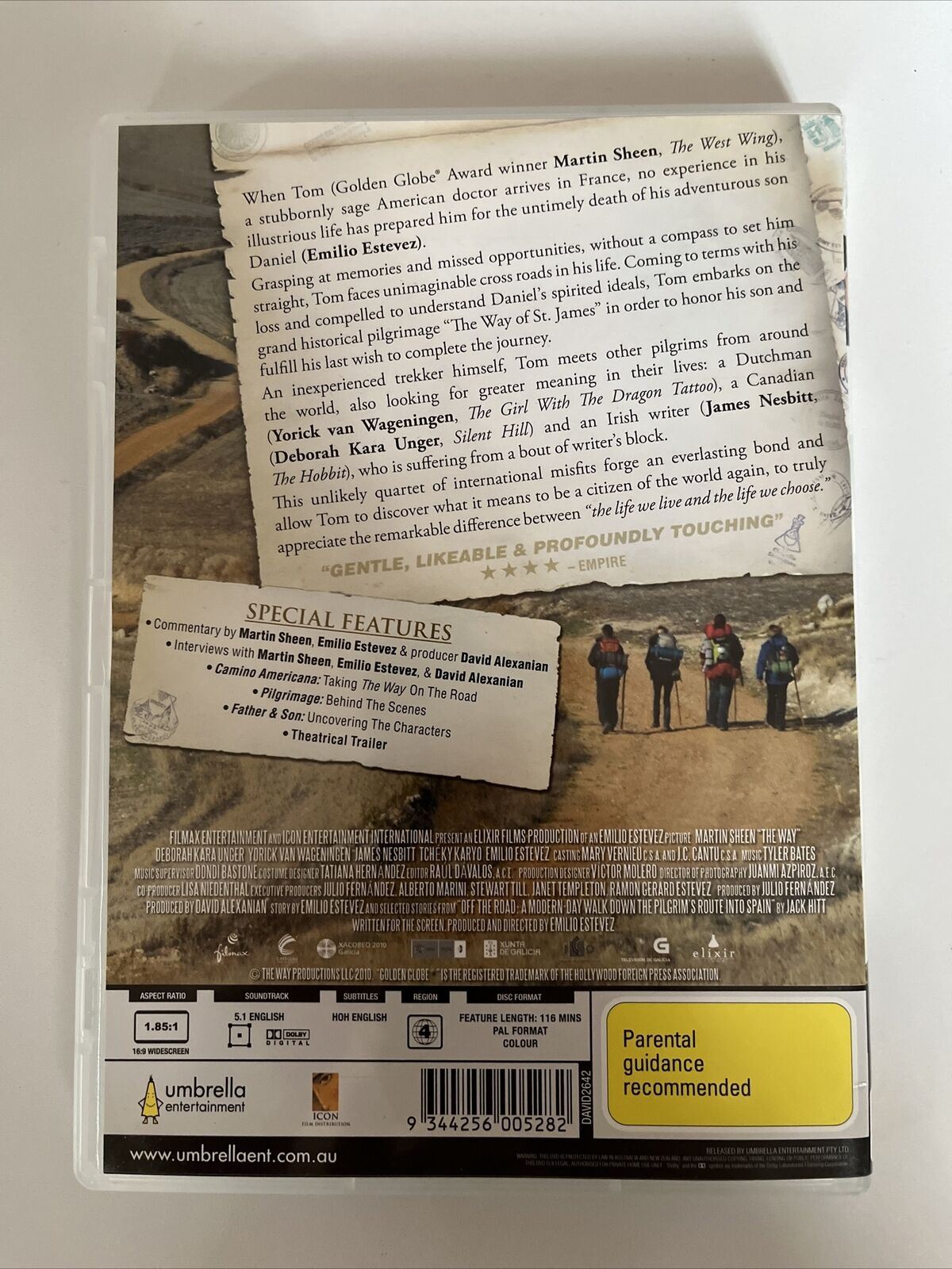 The Way (DVD, 2010) Martin Sheen, Emilio Estevez. Comedy Drama Film. Region 4