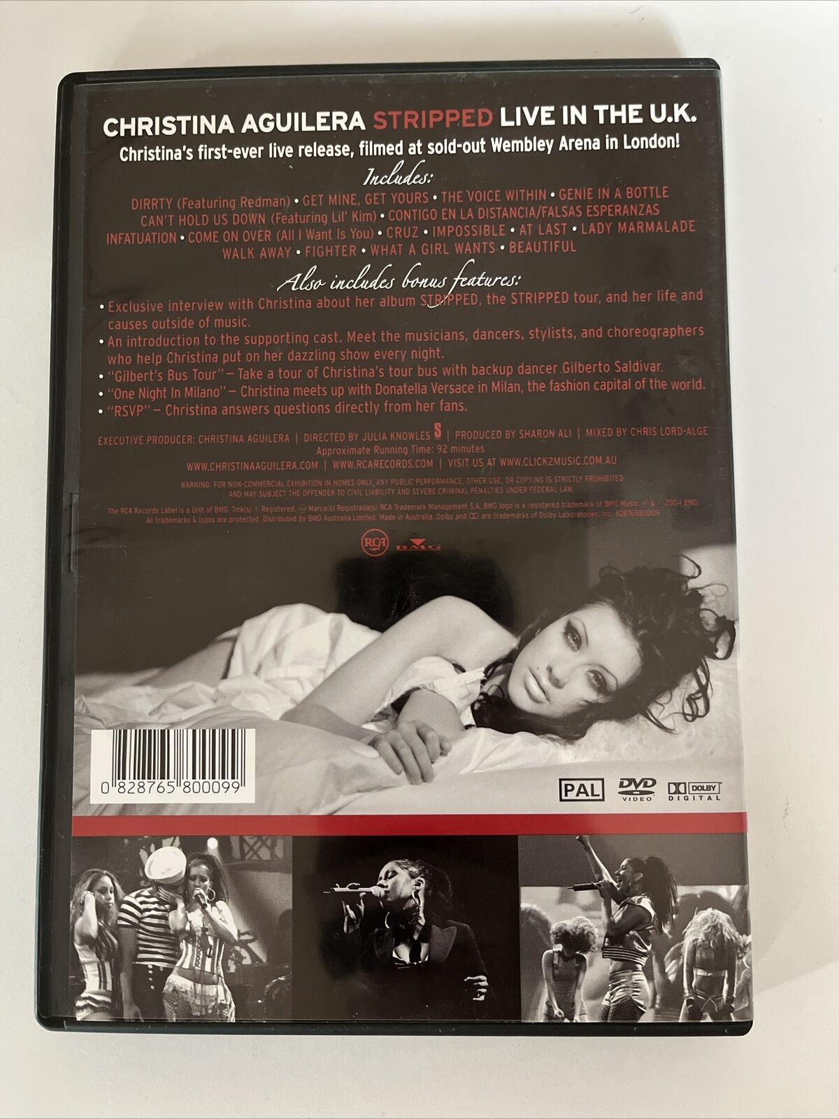 Christina Aguilera - Stripped Live In The U.K. (DVD, 2004) Christina Aguilera