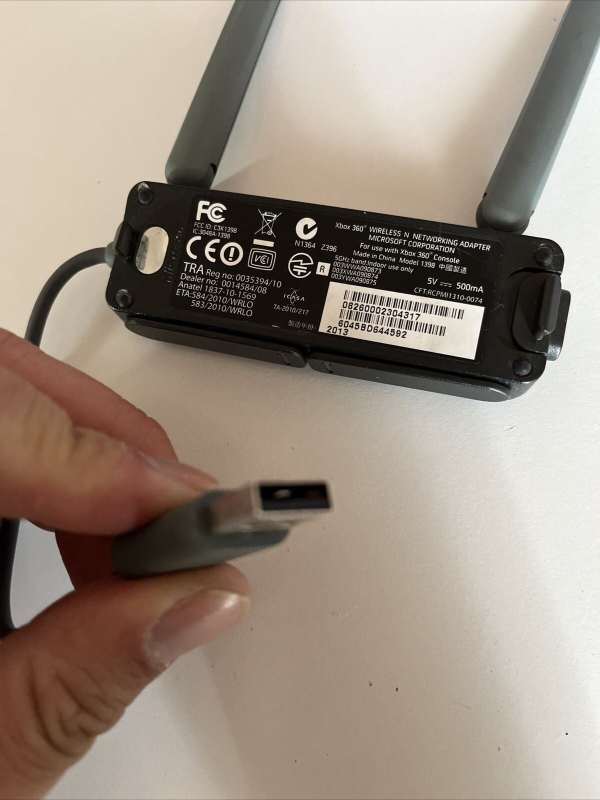 Official Microsoft Xbox 360 Wireless N Networking Adapter Model 1398