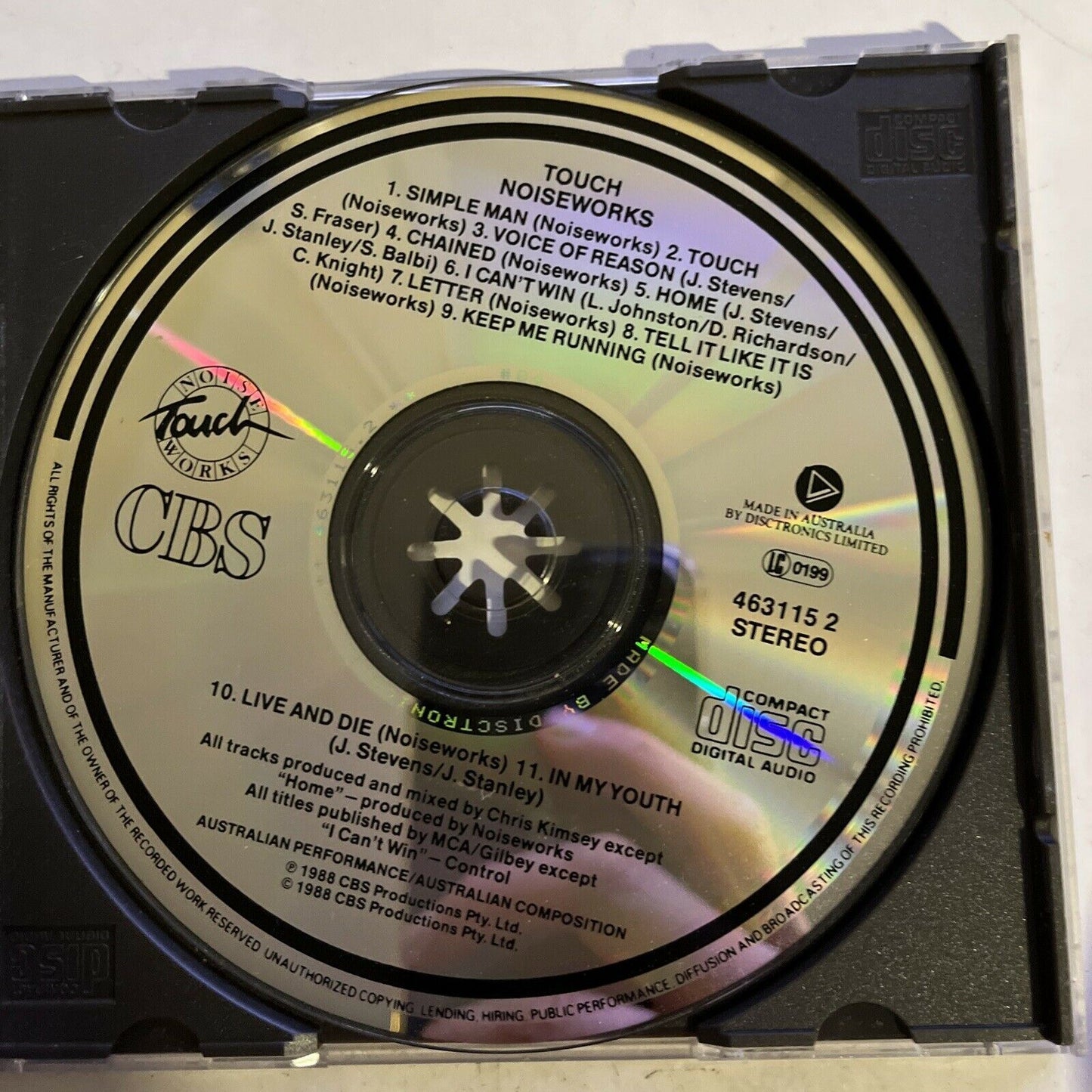 Noiseworks - Touch (CD, 1988, Sony Music)