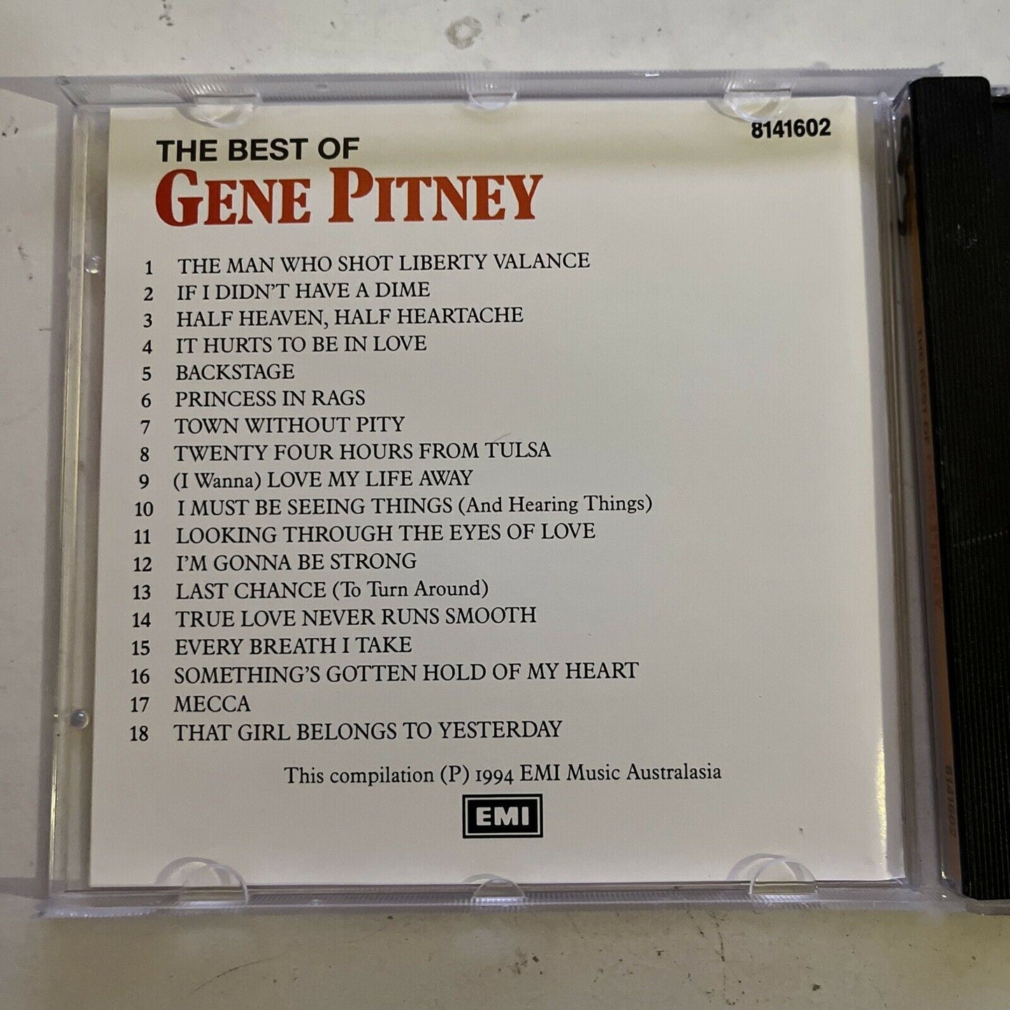 Gene Pitney – The Best Of Gene Pitney (CD, 1994) Album