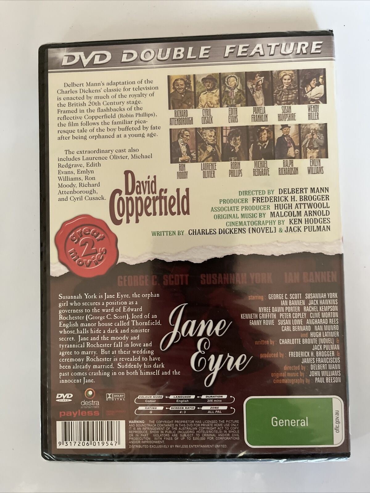 *New Sealed* David Copperfield / Jane Eyre (DVD) All Regions