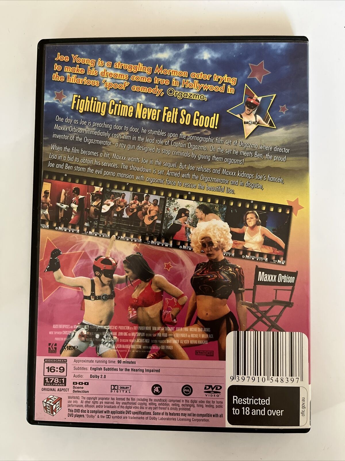 Orgazmo (DVD, 1997) Trey Parker, Dian Bachar. Comedy Region 4
