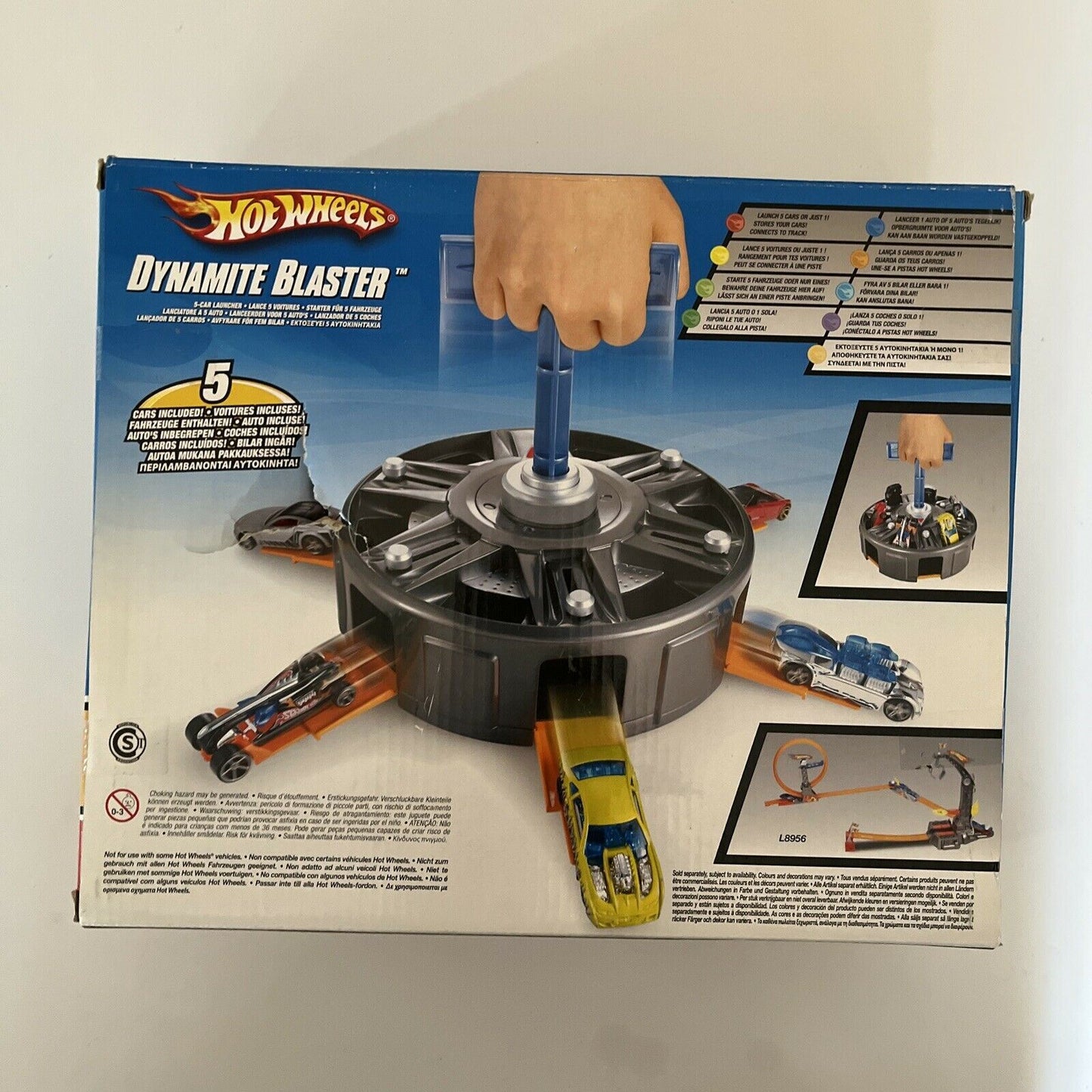 Hot Wheels Dynamite Blaster Launcher - Car Launcher 5 Cars Included NEW