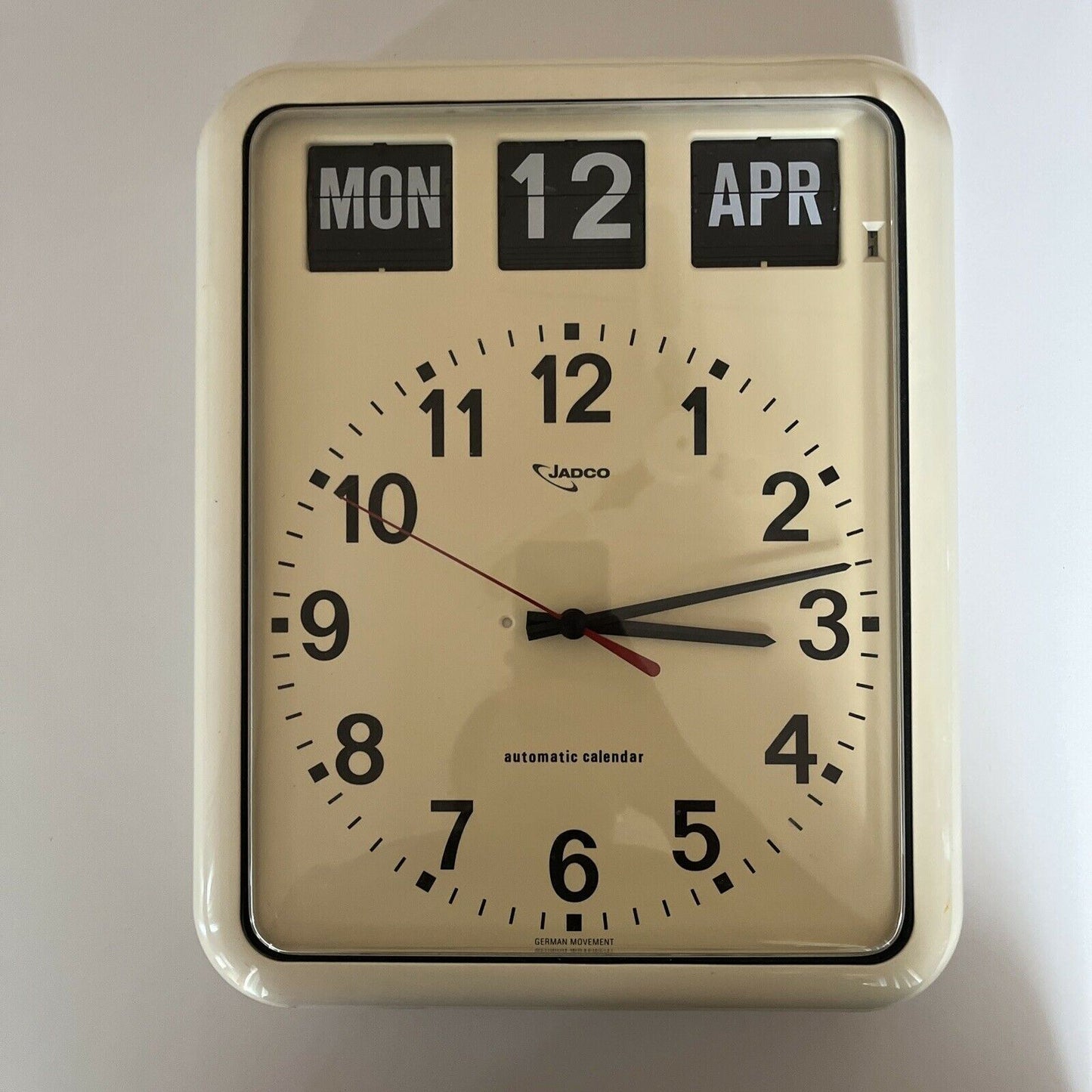 Jadco Giant Automatic Calendar Clock BQ-12 Large 38cm Battery Powered