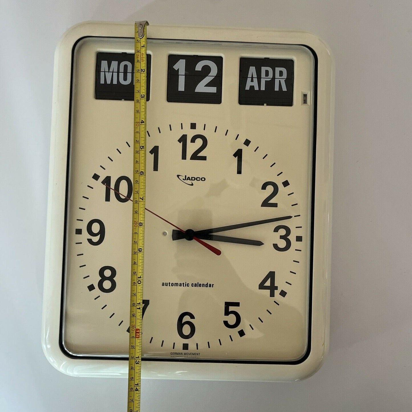 Jadco Giant Automatic Calendar Clock BQ-12 Large 38cm Battery Powered