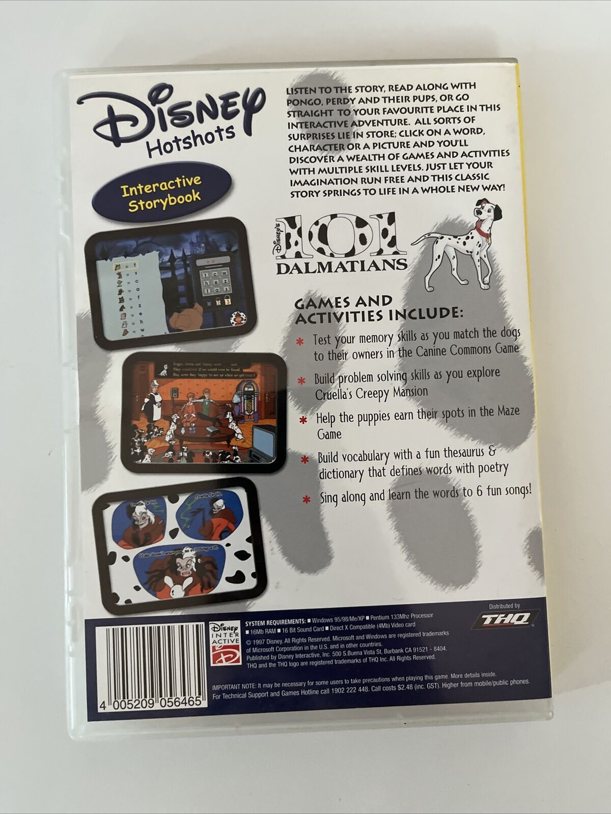 Disney Hotshots 101 Dalmatians - PC Windows Educational Game