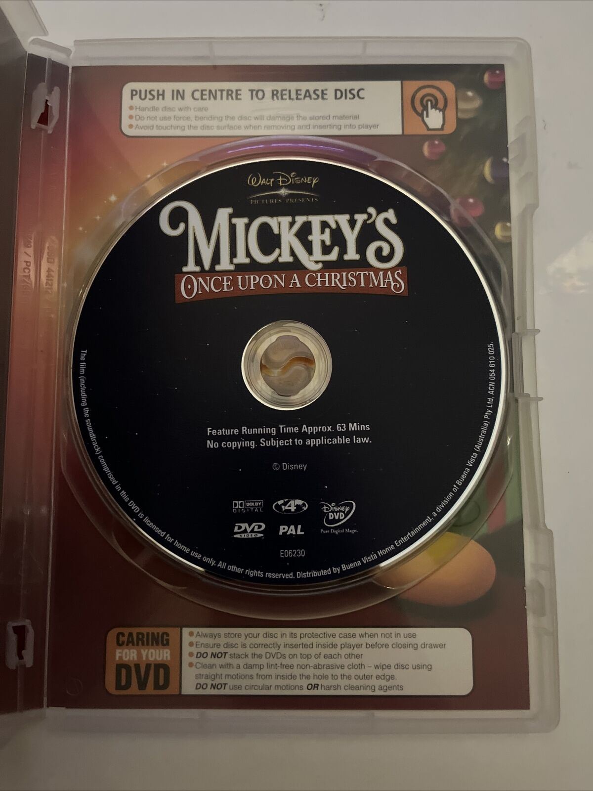Mickey's Once Upon A Christmas (DVD, 1999) Animated Film. Region 4