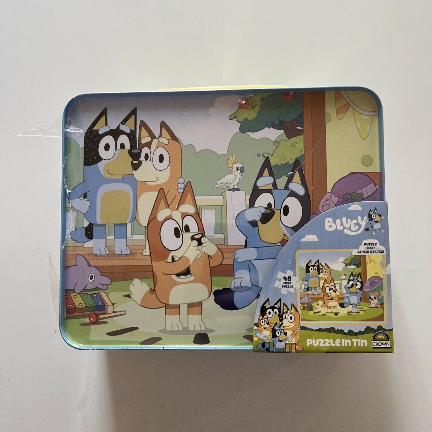 *New Sealed* Bluey Puzzle In Tin Lunchbox - Bluey's Play & Go Collector Case