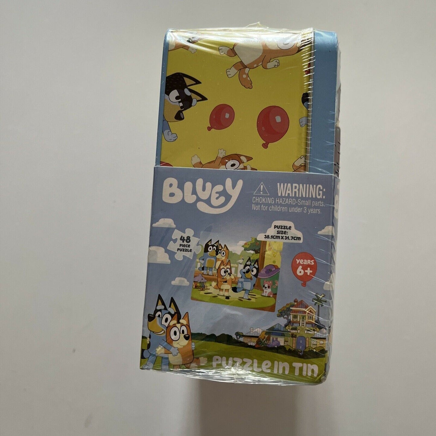 *New Sealed* Bluey Puzzle In Tin Lunchbox - Bluey's Play & Go Collector Case