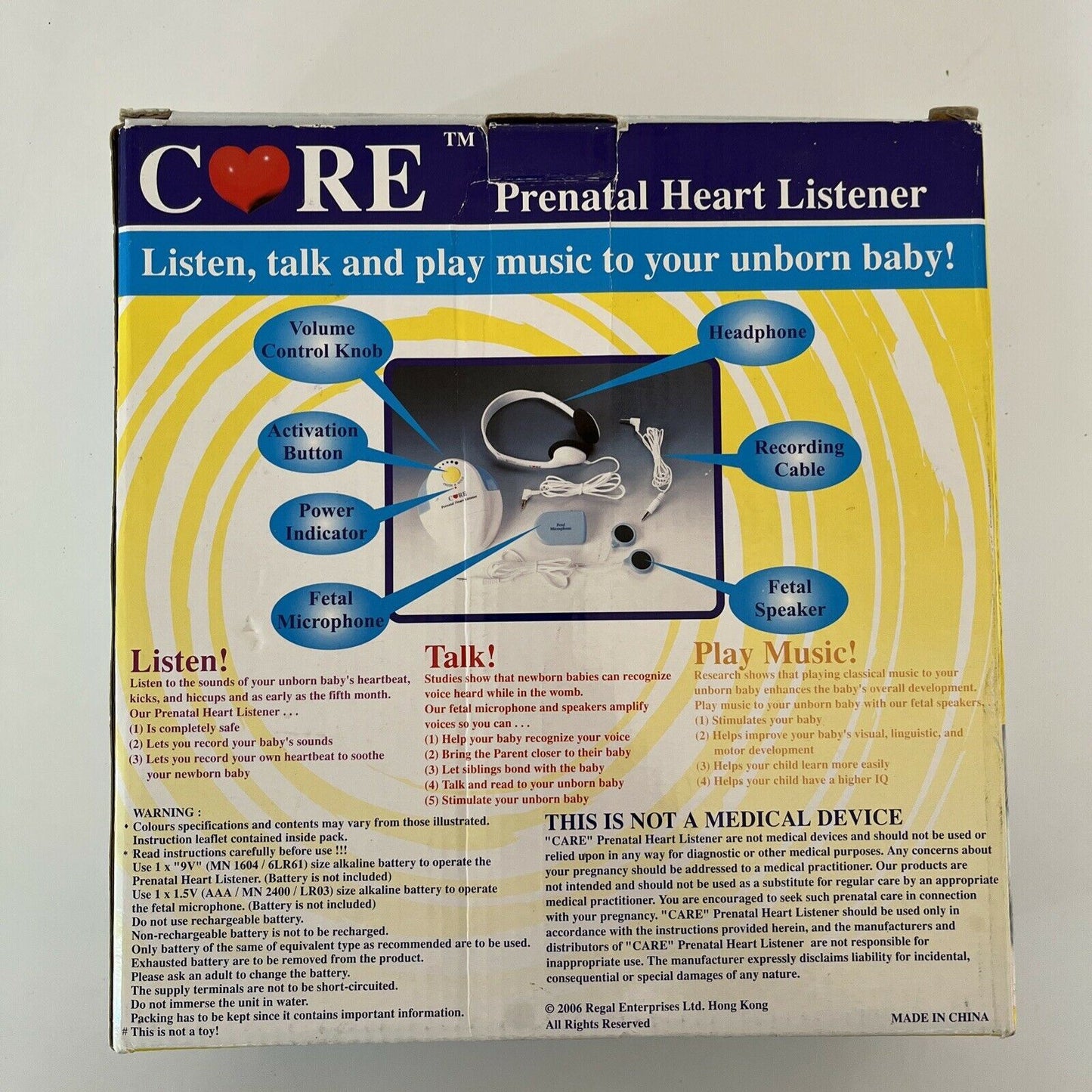 CARE Prenatal Heart Listener - Listen, Talk & Play Music to your unborn baby!