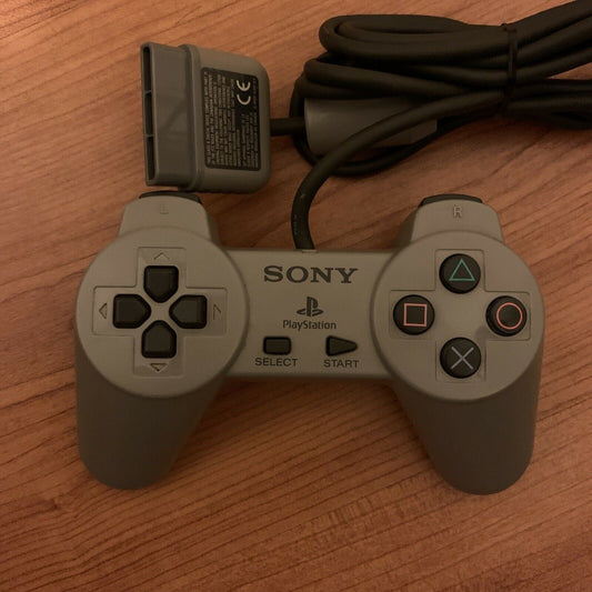 Official Genuine Sony PS1 PlayStation Controller Grey - Clean & working order!