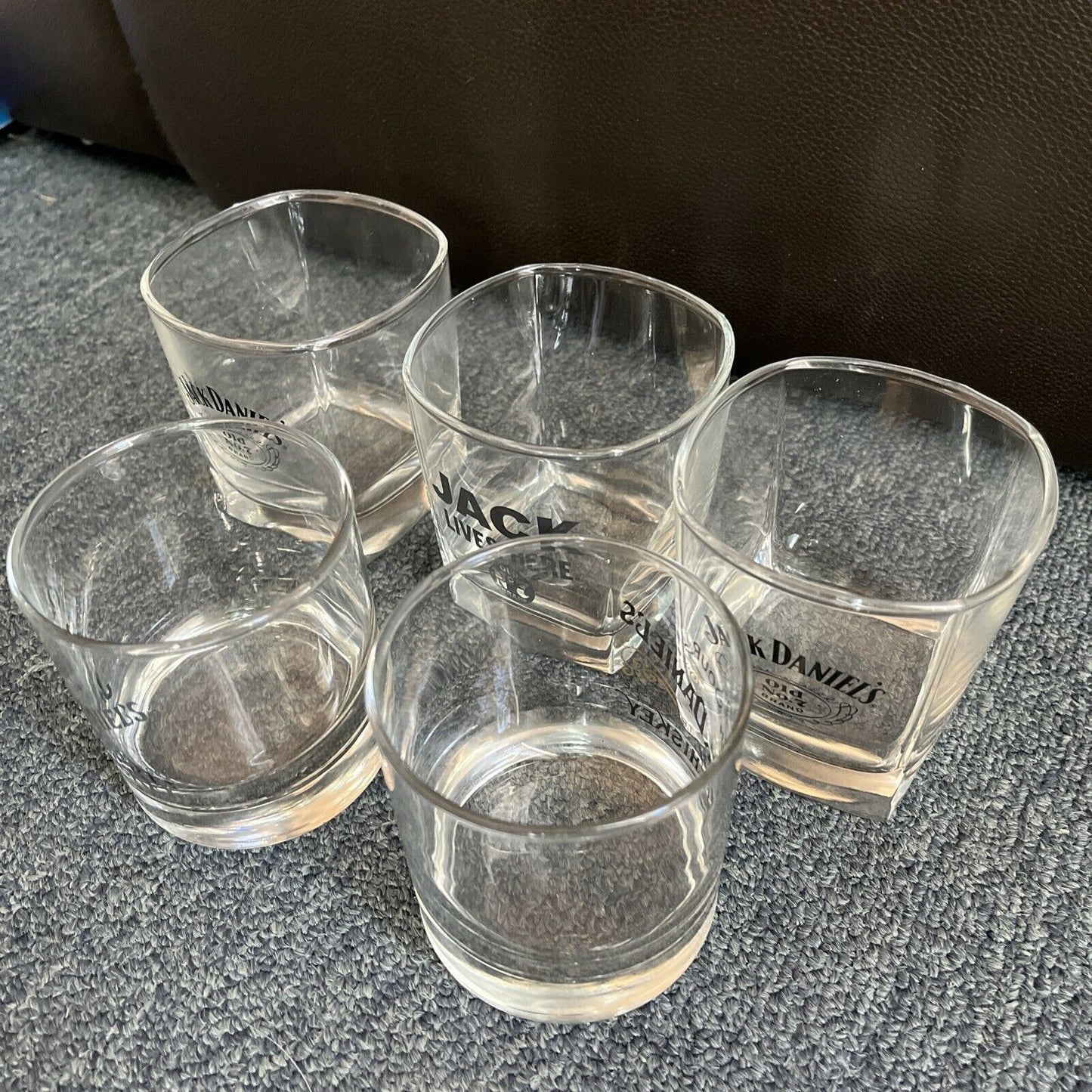 6x Jack Daniels Whisky glasses