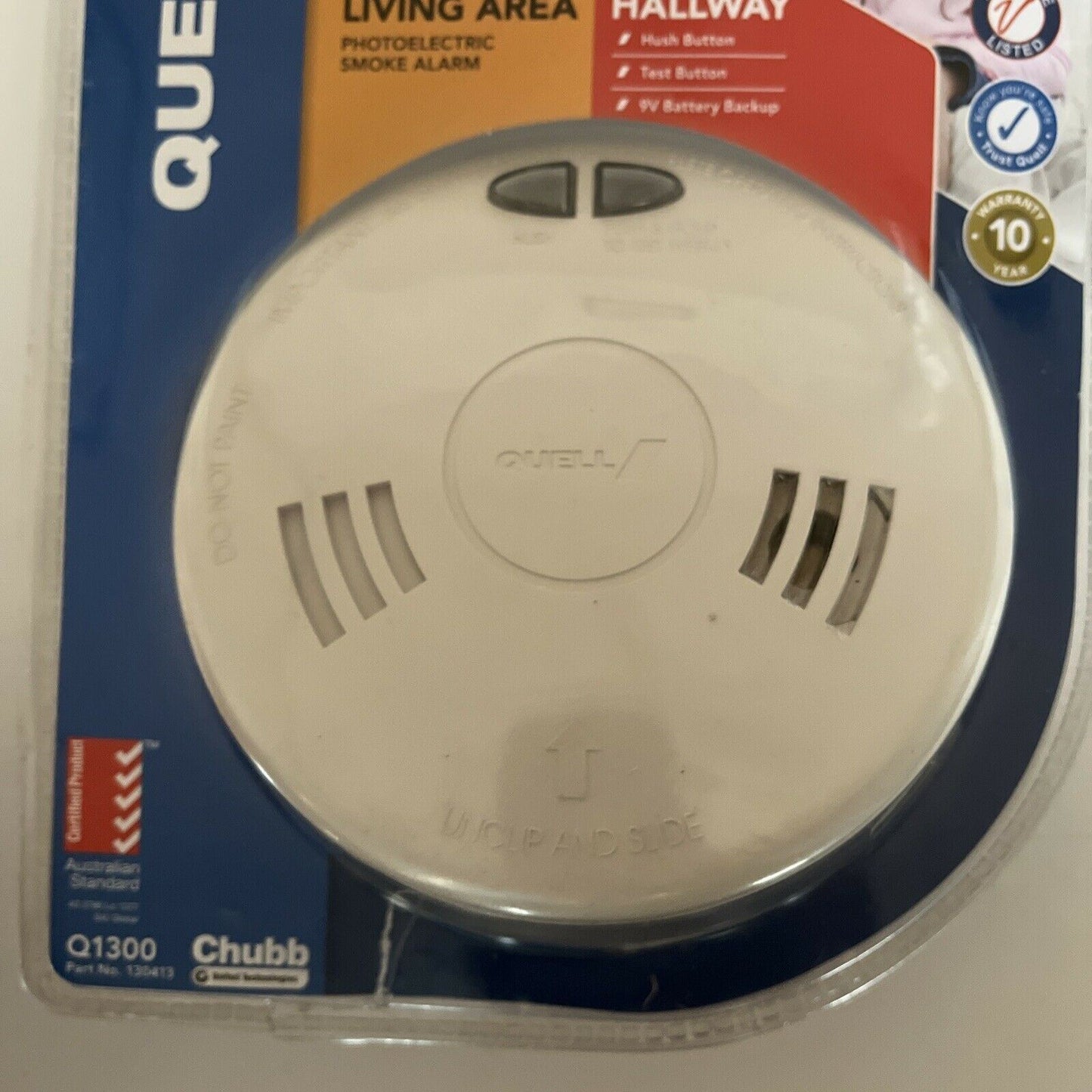 Quell Photoelectric Smoke Alarm 240V 9V Backup Interconnect