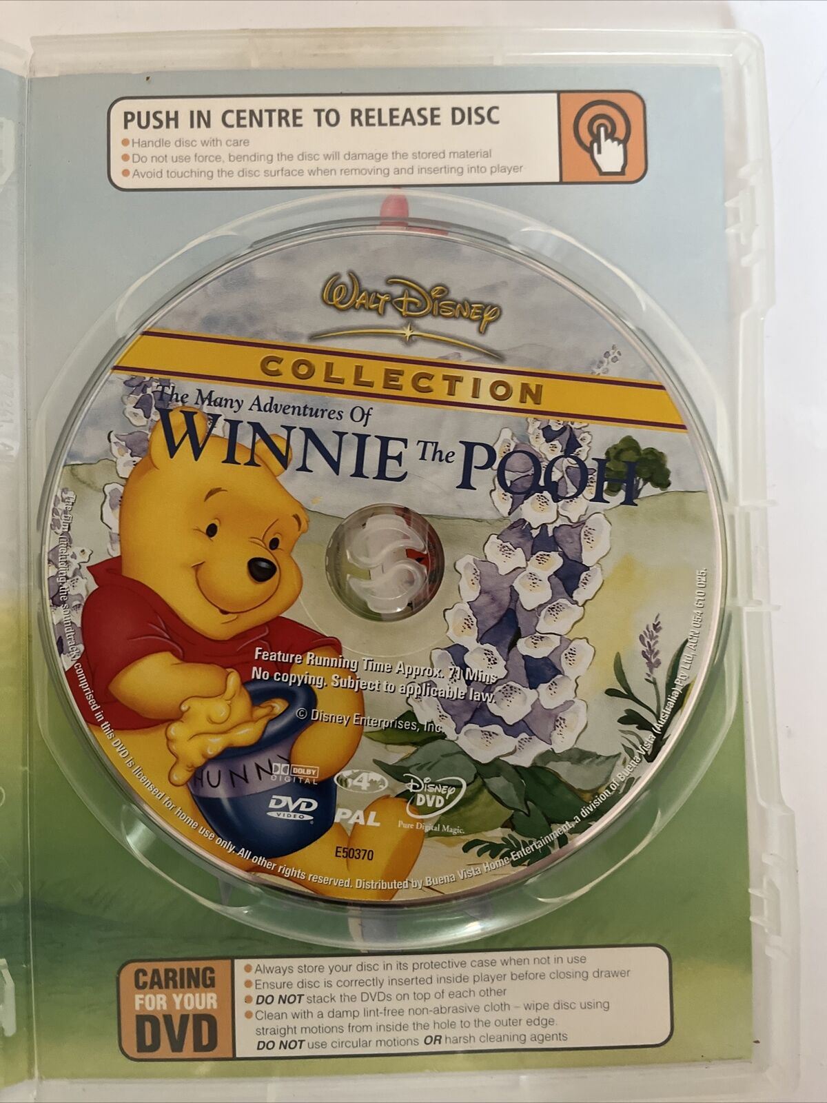 The Many Adventures of Winnie the Pooh (DVD, 1977) Disney Animated Film Region 4