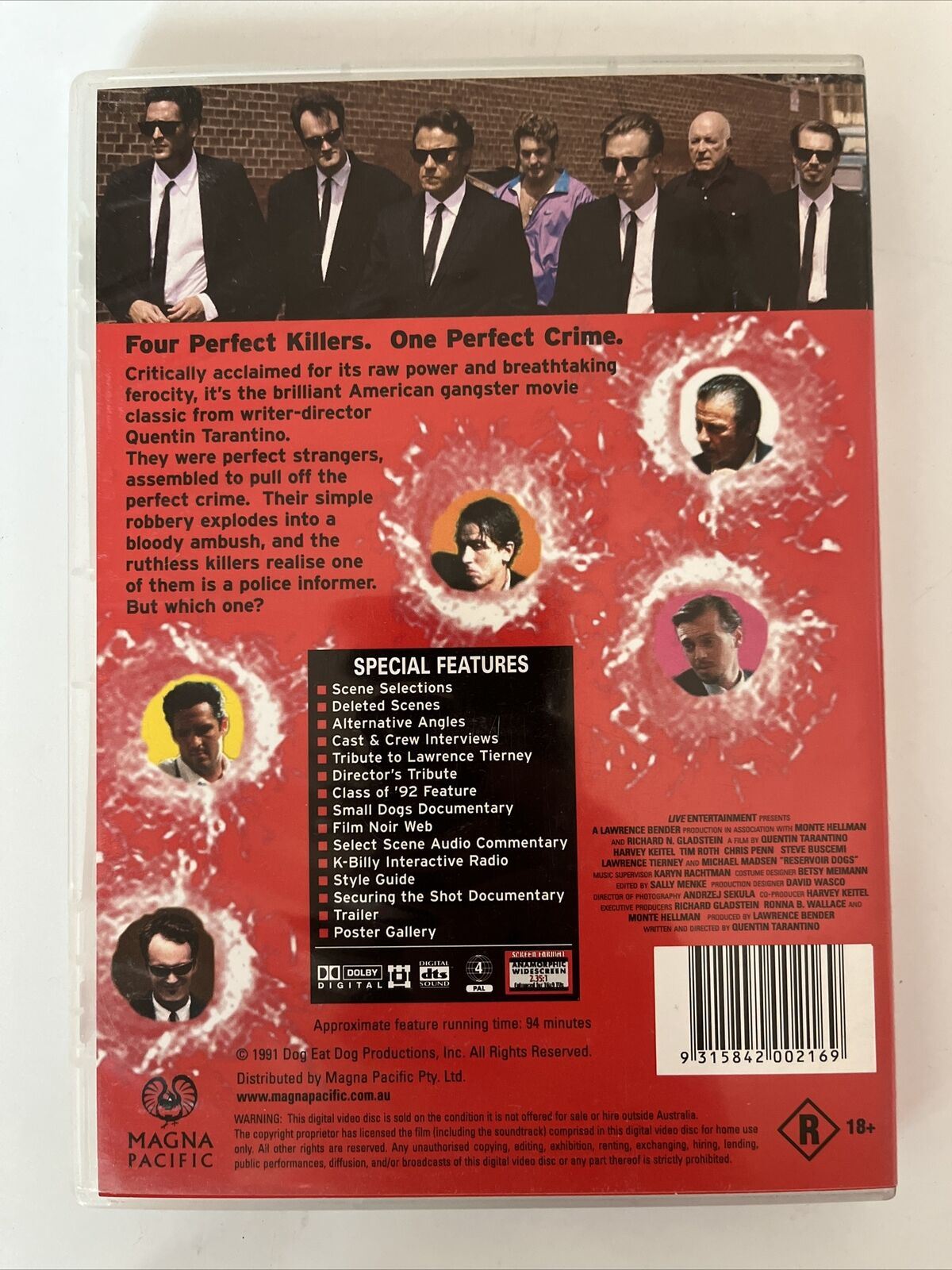 Reservoir Dogs (DVD,1992) Harvey Keitel, Tim Roth, Steve Buscemi, Michael Madsen
