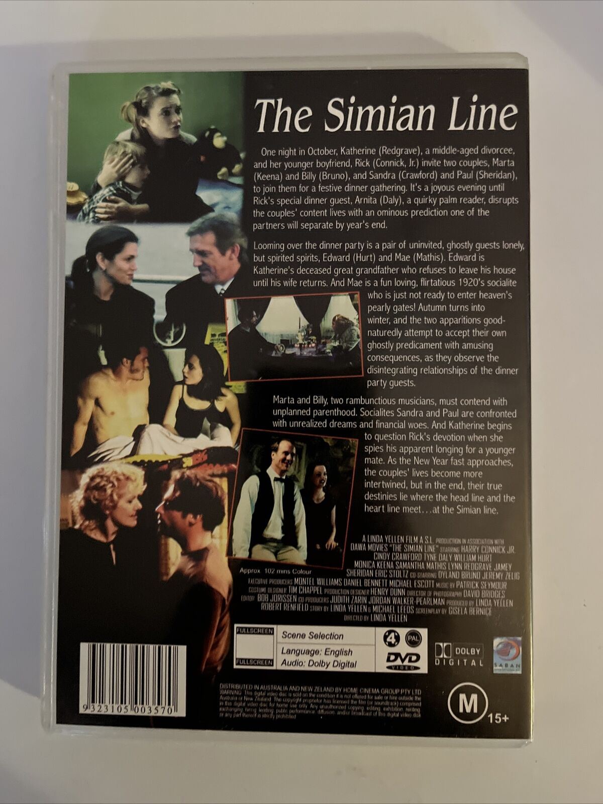The Simian Line (DVD, 2000) NEW Lynn Redgrave, Harry Connick Jr., Cindy Crawford