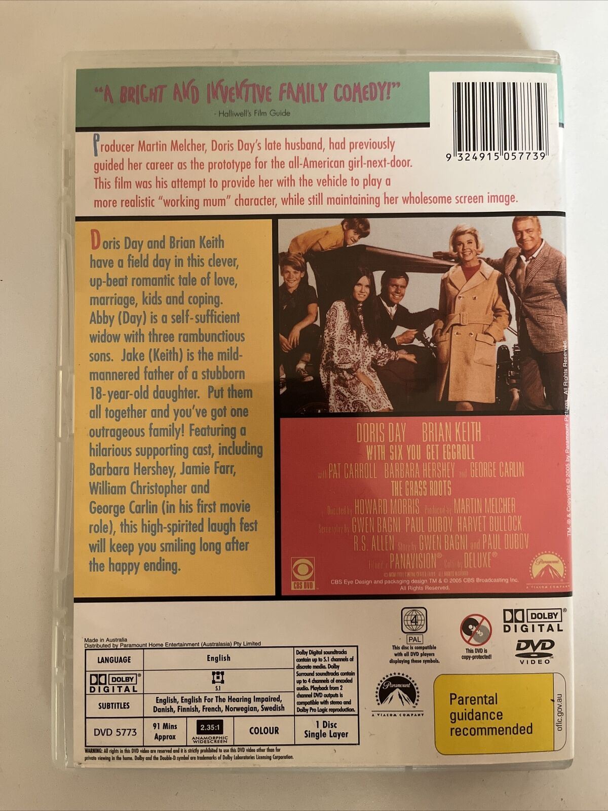 With Six You Get Eggroll (DVD, 1968) Doris Day, Brian Keith, Pat Carroll Region4
